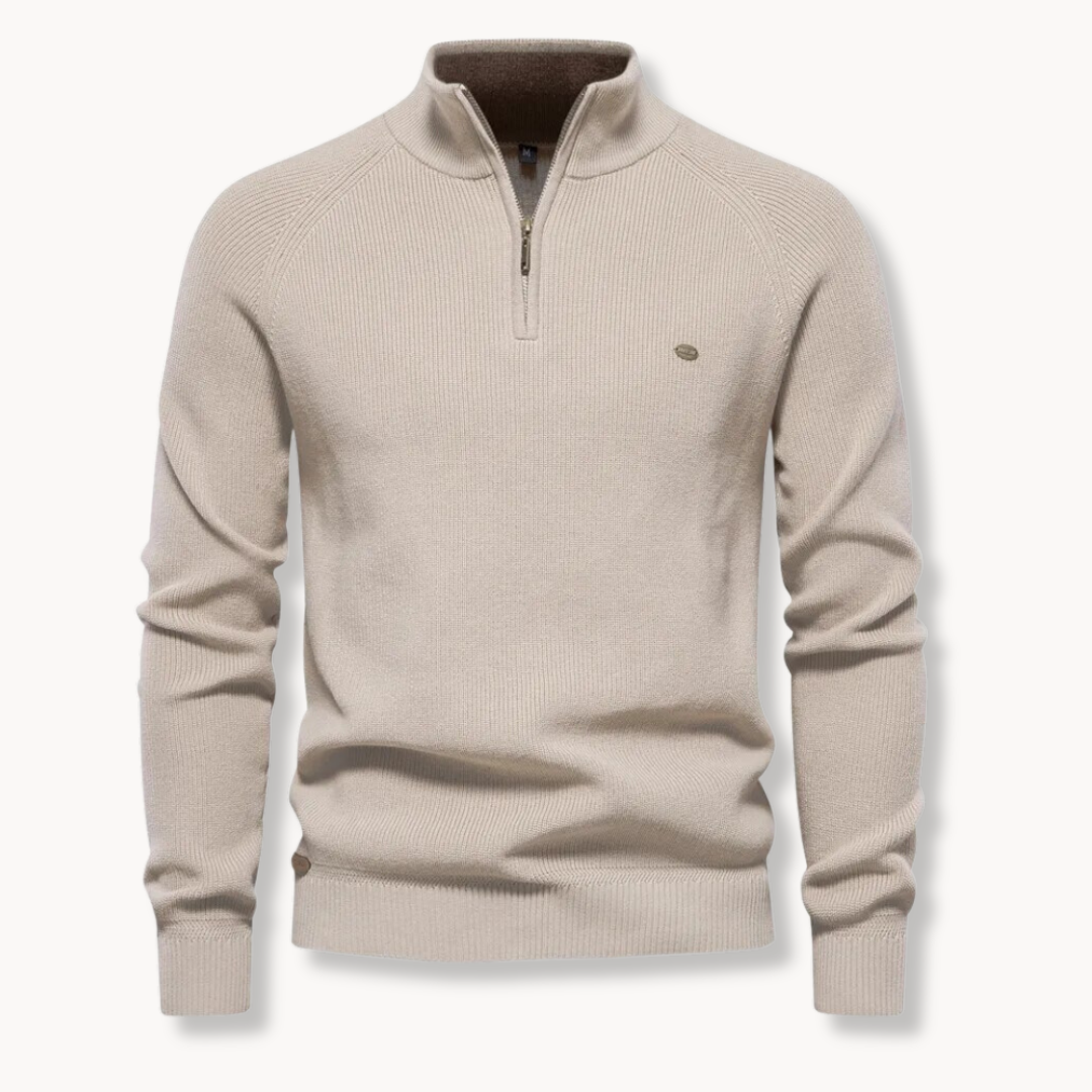 Men's Colorblock Crew Neck Knitted Sweater