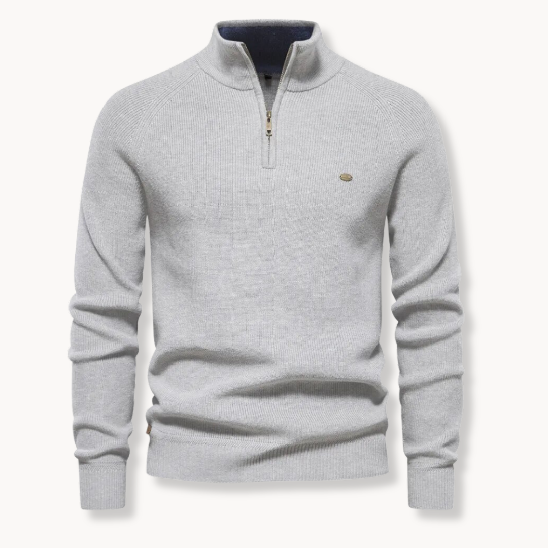 Men's Colorblock Crew Neck Knitted Sweater