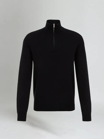 Classic Men's Black Crew Neck Sweater