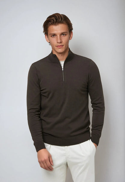 Comfortable Chocolate Brown Sweater Jacket