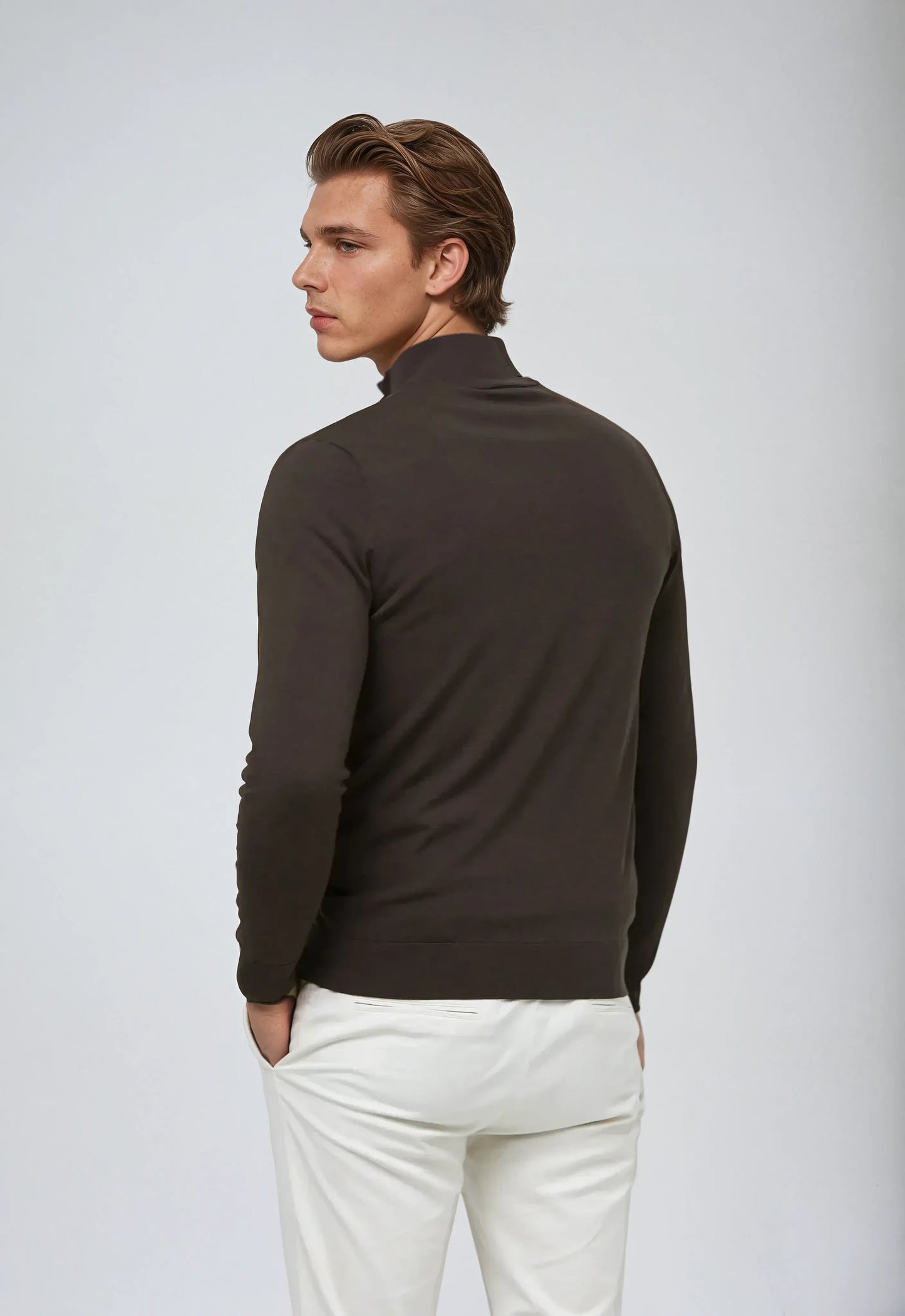 Comfortable Chocolate Brown Sweater Jacket
