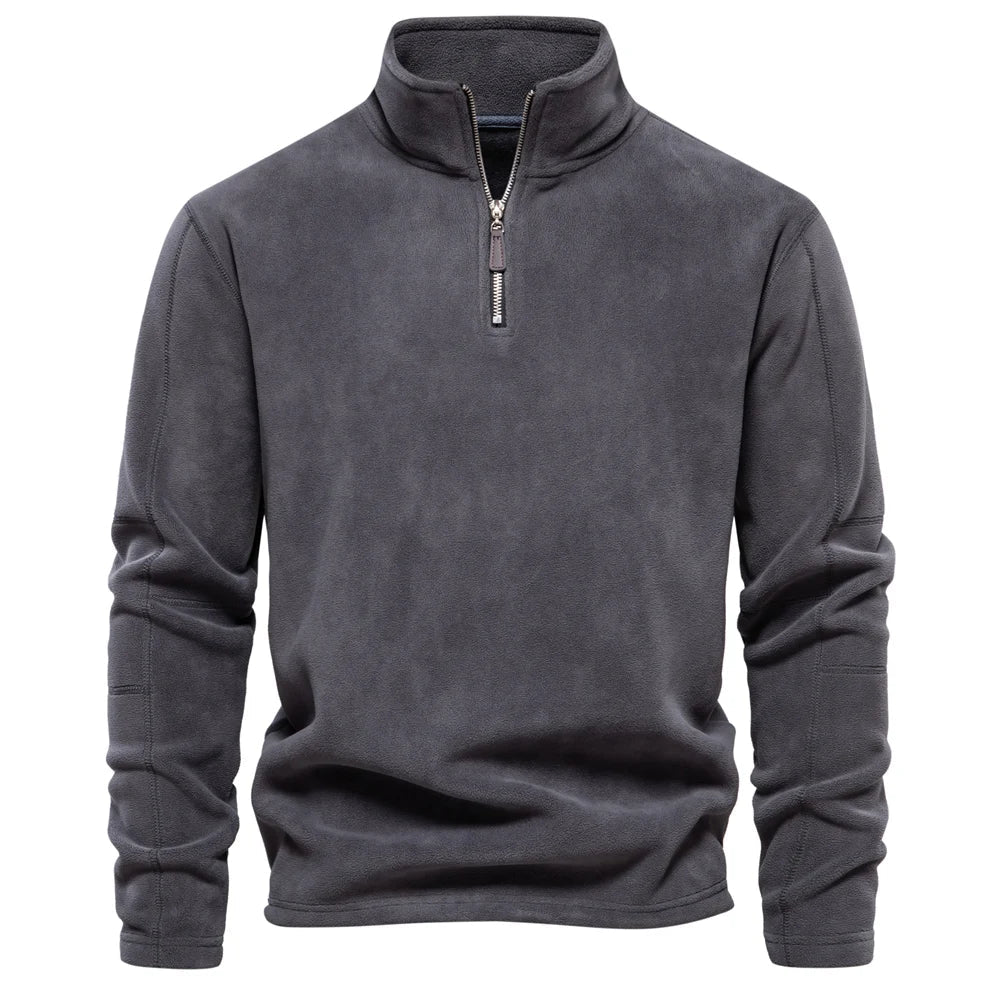 Warm Half Zip Long Sleeve Pullover Sweatshirt
