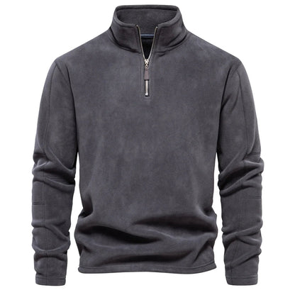 Warm Half Zip Long Sleeve Pullover Sweatshirt
