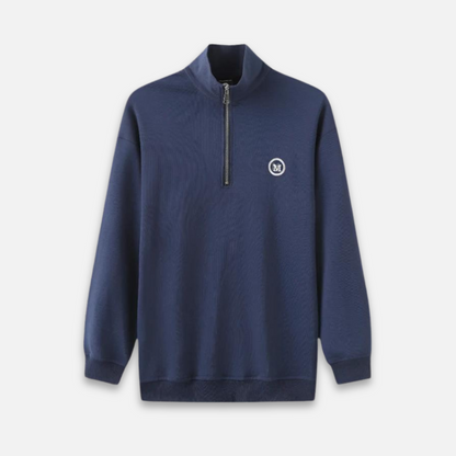 Comfortable Half Zip Top - Soft Fleece Layering Jacket - OutfitLondon