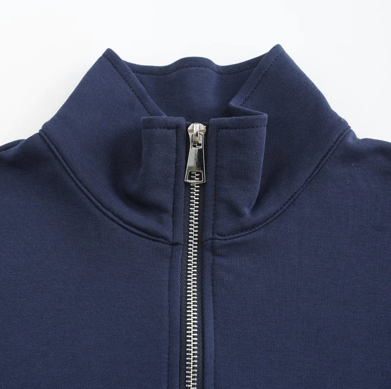 Comfortable Half Zip Top - Soft Fleece Layering Jacket
