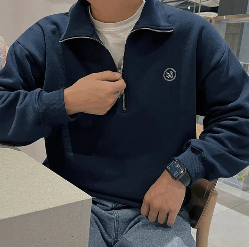 Comfortable Half Zip Top - Soft Fleece Layering Jacket