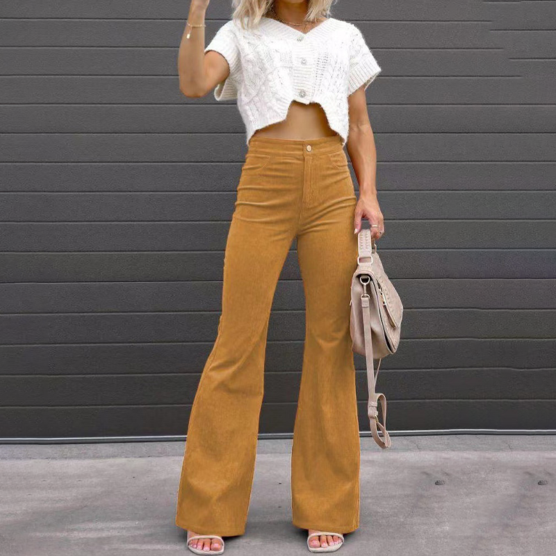 Women's High Waist Wide Leg Pants with Comfort Fit