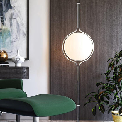 Elegant Slim Floor Lamp with White Shade