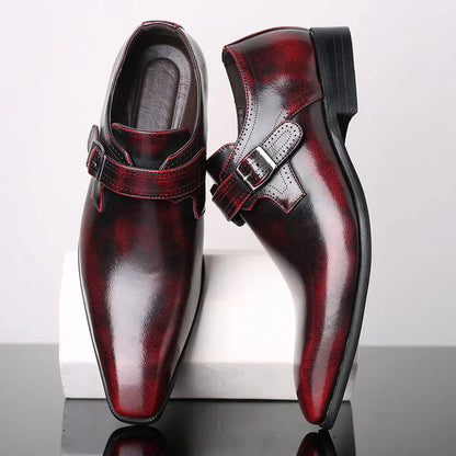 Sleek Leather Formal Dress Shoes Men