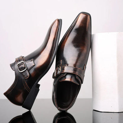 Sleek Leather Formal Dress Shoes Men