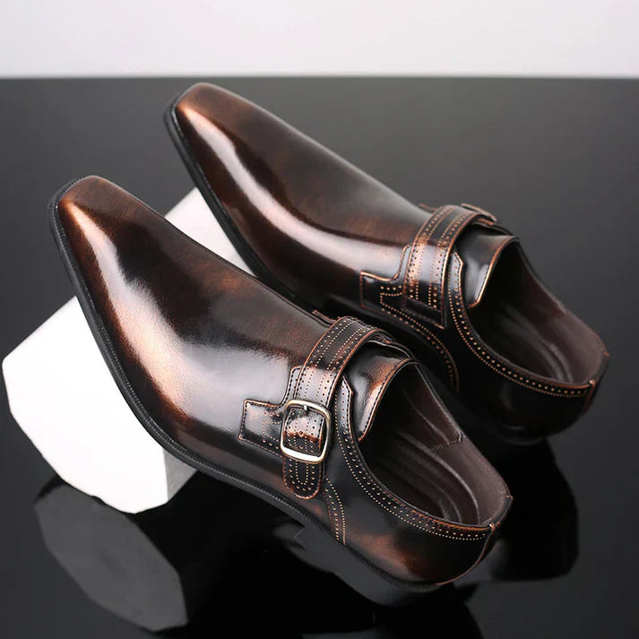 Sleek Leather Formal Dress Shoes Men