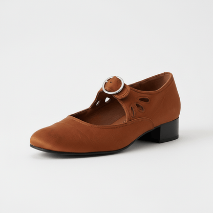 Stylish Buckle Strap Sandals – Comfortable Heeled Shoes