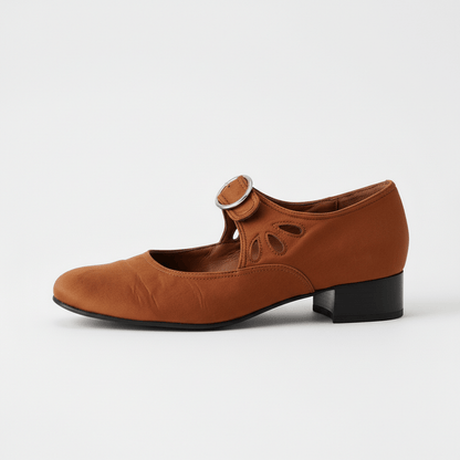 Stylish Buckle Strap Sandals – Comfortable Heeled Shoes