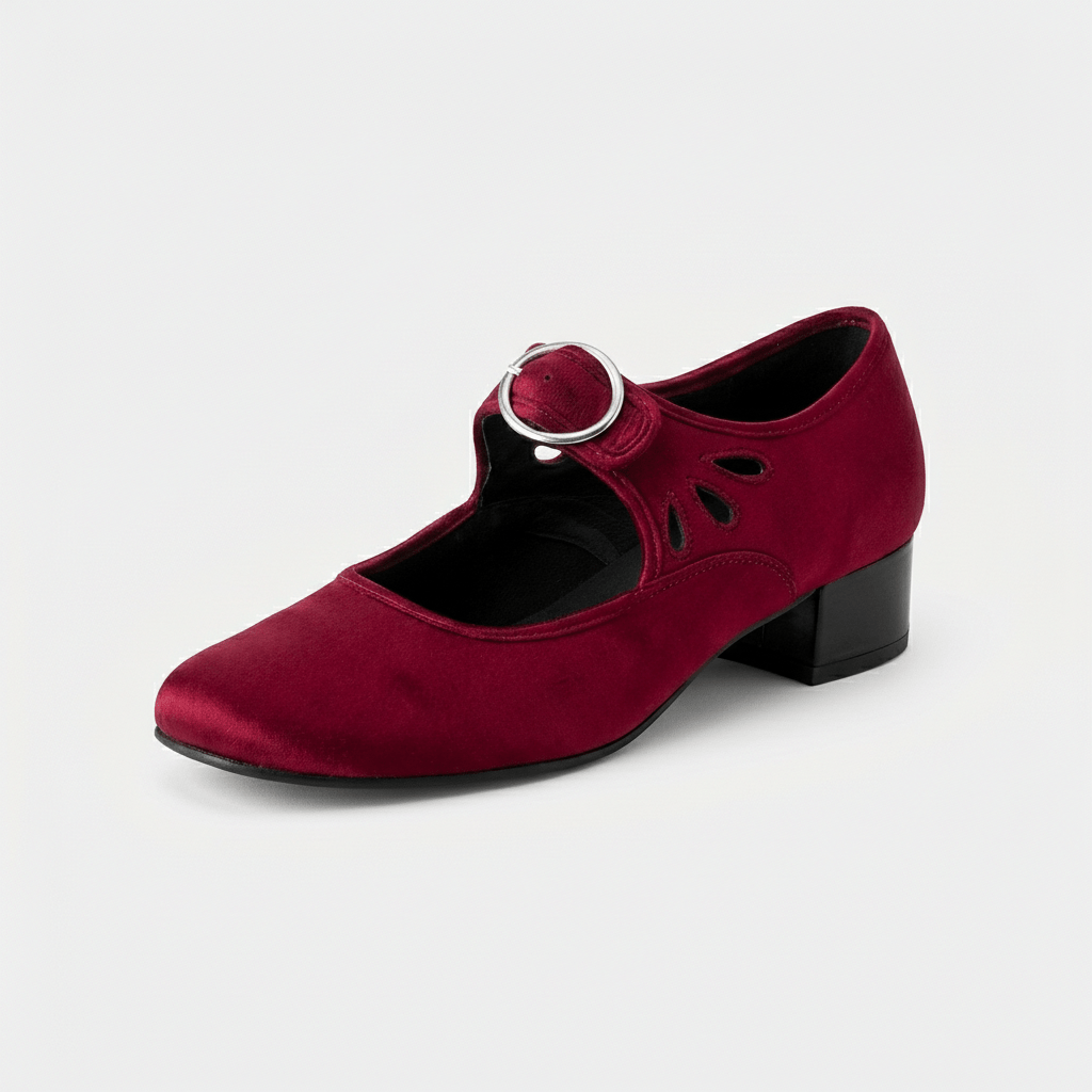 Stylish Buckle Strap Sandals – Comfortable Heeled Shoes