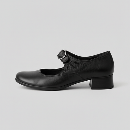 Stylish Buckle Strap Sandals – Comfortable Heeled Shoes