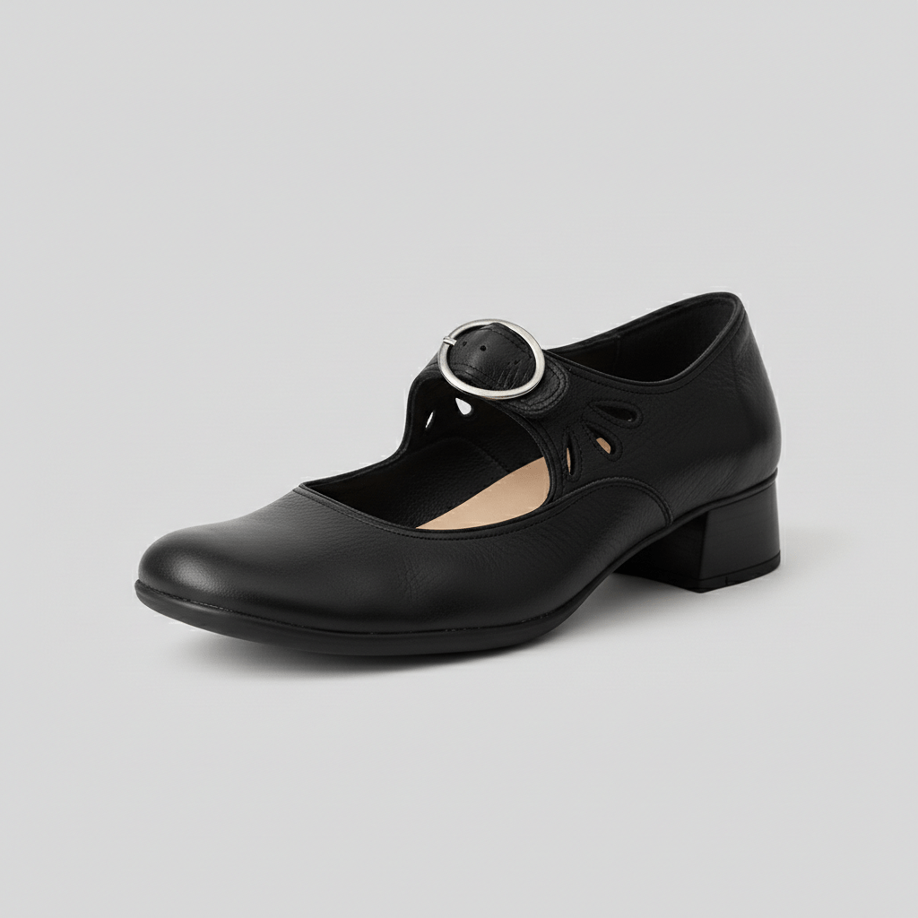 Stylish Buckle Strap Sandals – Comfortable Heeled Shoes