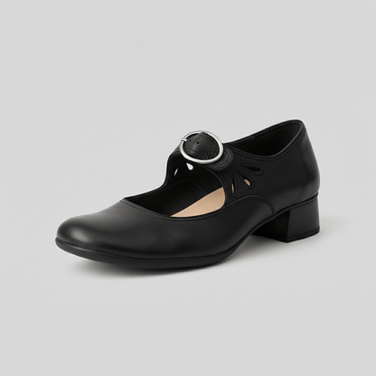 Stylish Buckle Strap Sandals – Comfortable Heeled Shoes