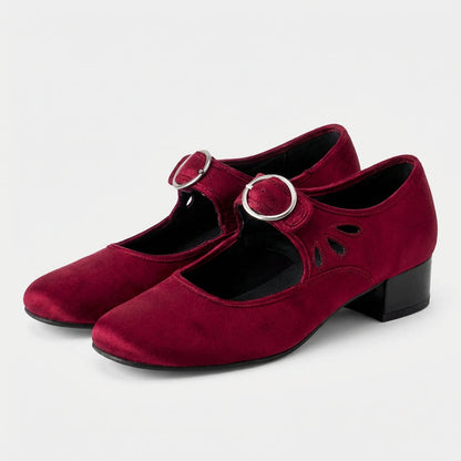 Stylish Buckle Strap Sandals – Comfortable Heeled Shoes