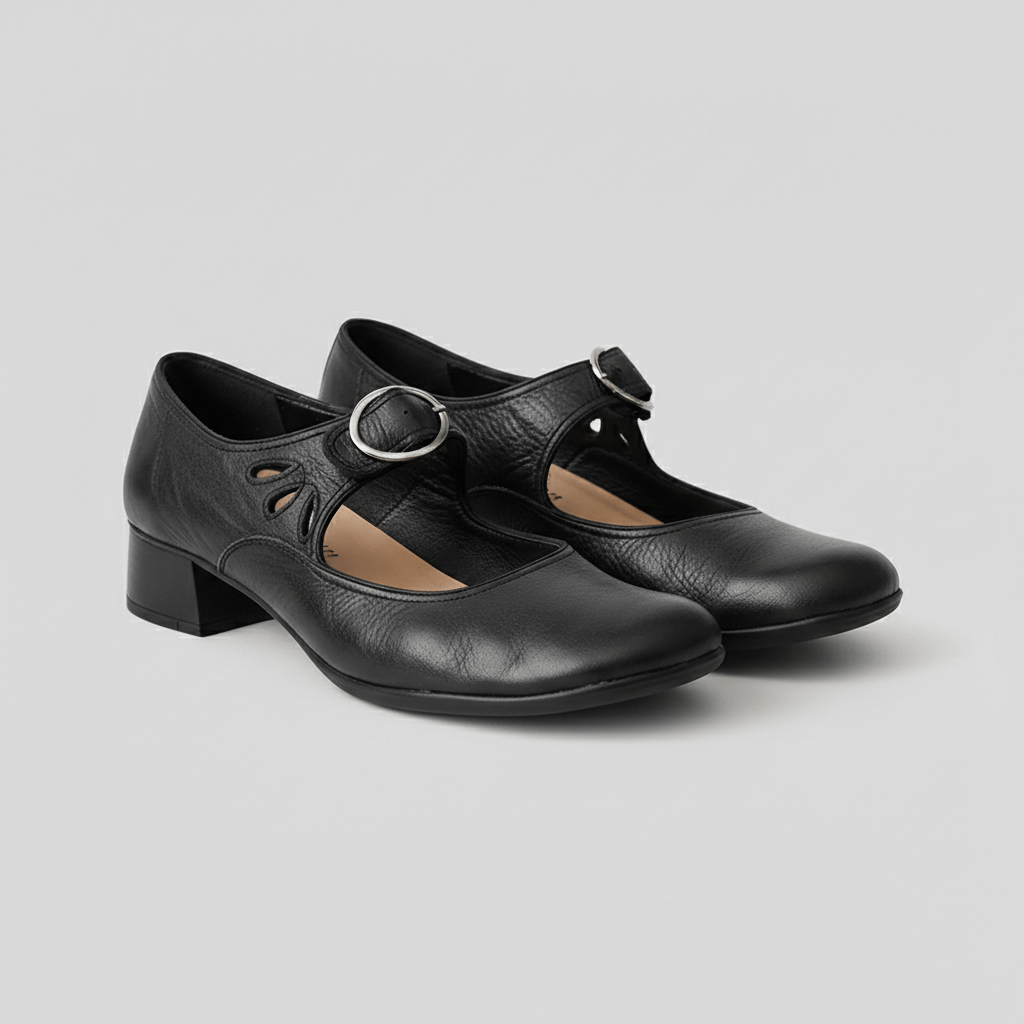 Stylish Buckle Strap Sandals – Comfortable Heeled Shoes