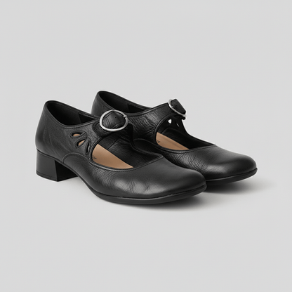 Stylish Buckle Strap Sandals – Comfortable Heeled Shoes
