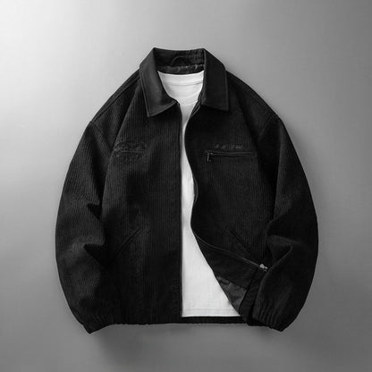 Rugged Textured Zip Up Jacket