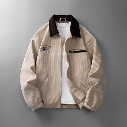 Rugged Textured Zip Up Jacket