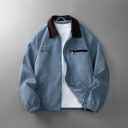 Rugged Textured Zip Up Jacket
