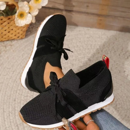 Breathable Sporty Lace Up Sneakers