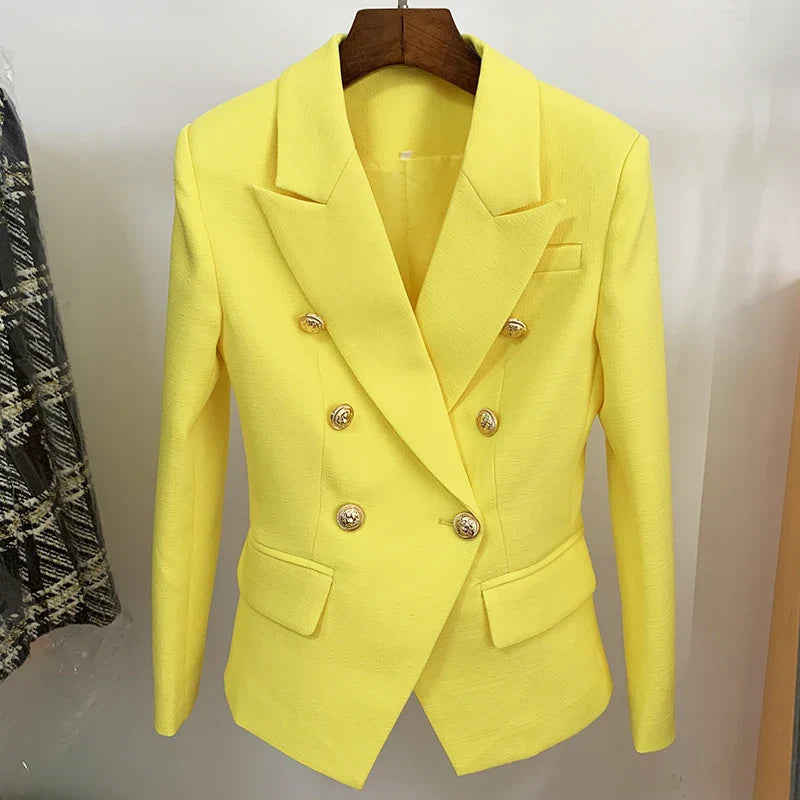 Timeless Dark Blue Office Coat for Ladies