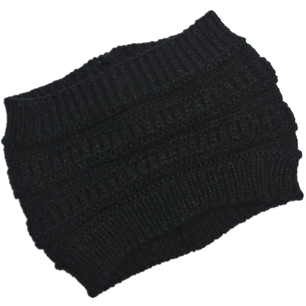 Cozy Oversized Knitted Ponytail Beanie
