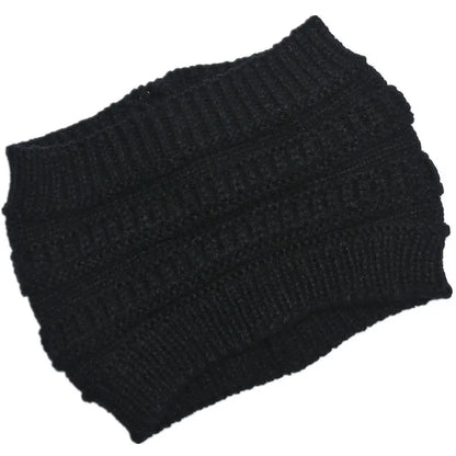Cozy Oversized Knitted Ponytail Beanie