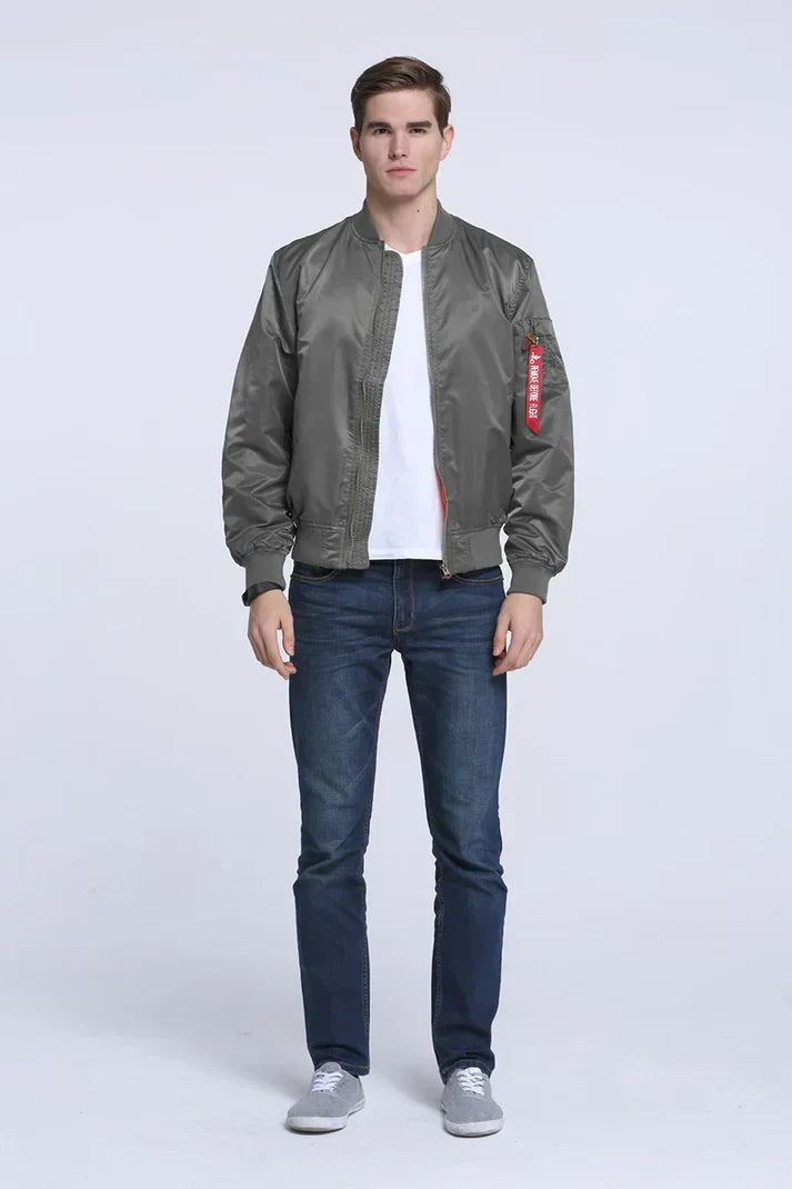 Flight Bomber Leather Jacket - OutfitLondon