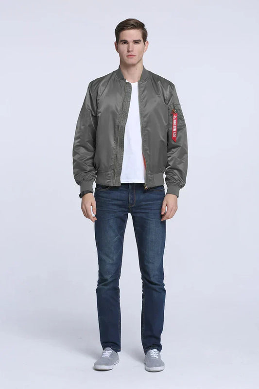 Flight Bomber Leather Jacket - OutfitLondon