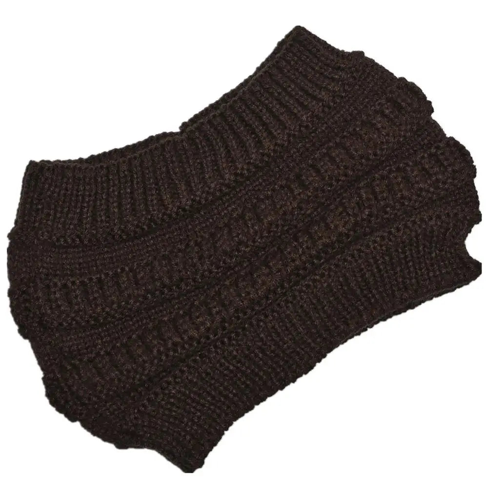 Cozy Oversized Knitted Ponytail Beanie