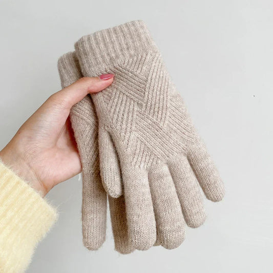 Cashmere Knit Gloves - OutfitLondon