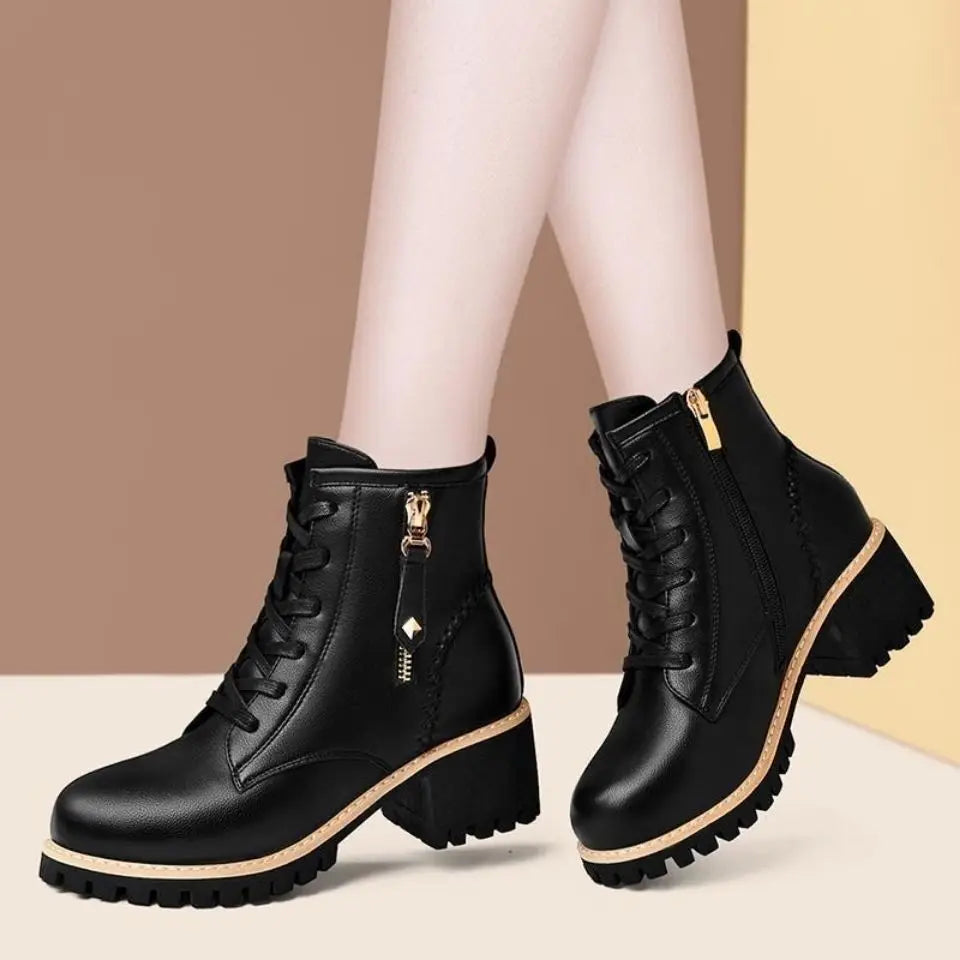 Fashionable High Heel Ankle Boots - OutfitLondon