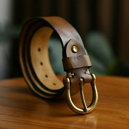Real Leather Men's Waist Belt