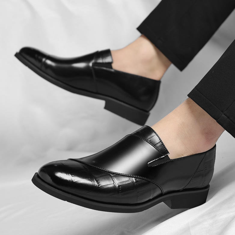 Sparkling Leather Slip On Shoes
