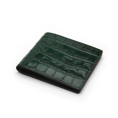 Custom Initials Gator Leather Wallet