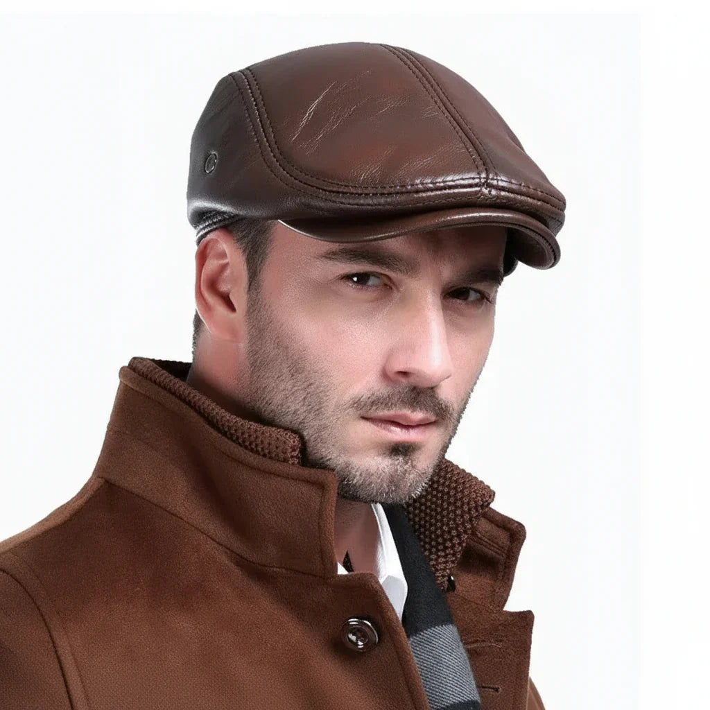 Genuine Leather Dad Baseball Hat - OutfitLondon