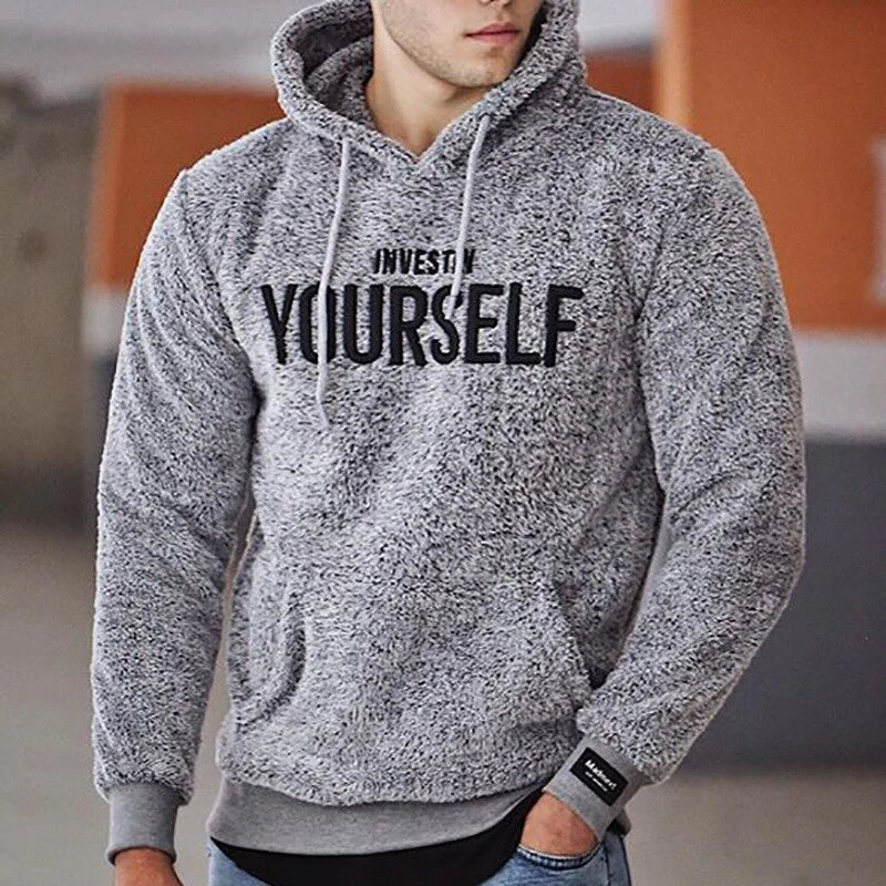 Warm Knit Hooded Sweater for Men