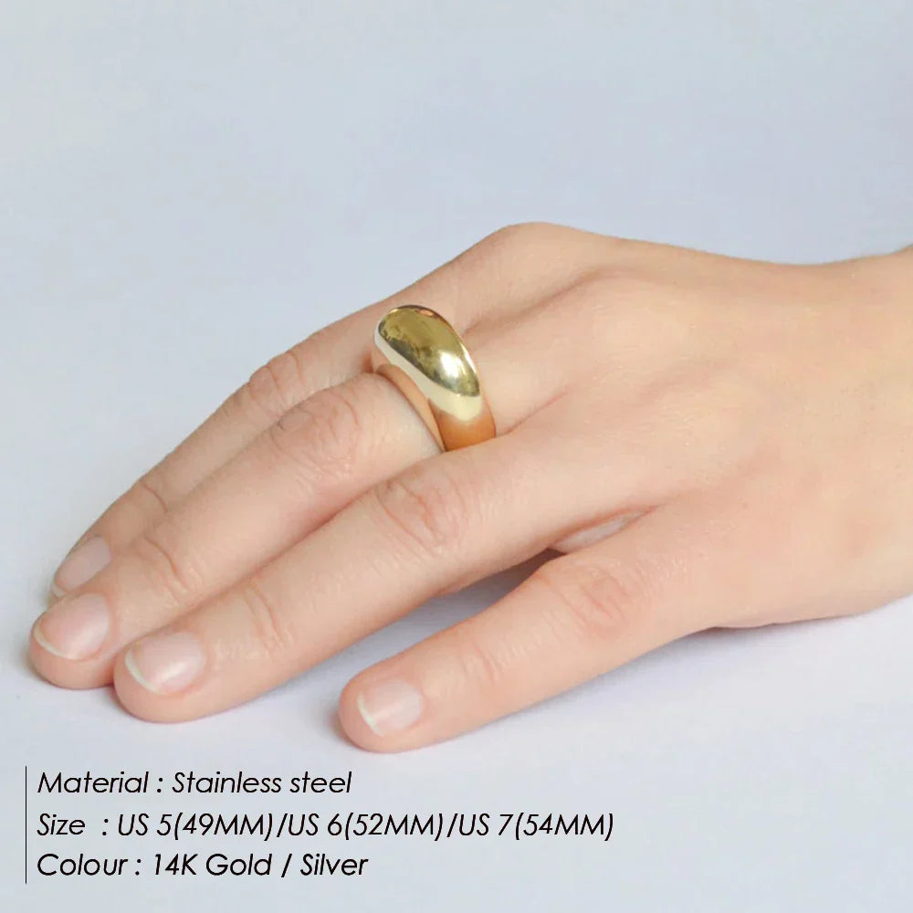 Classic Slim Sterling Silver Ring for Ladies - OutfitLondon
