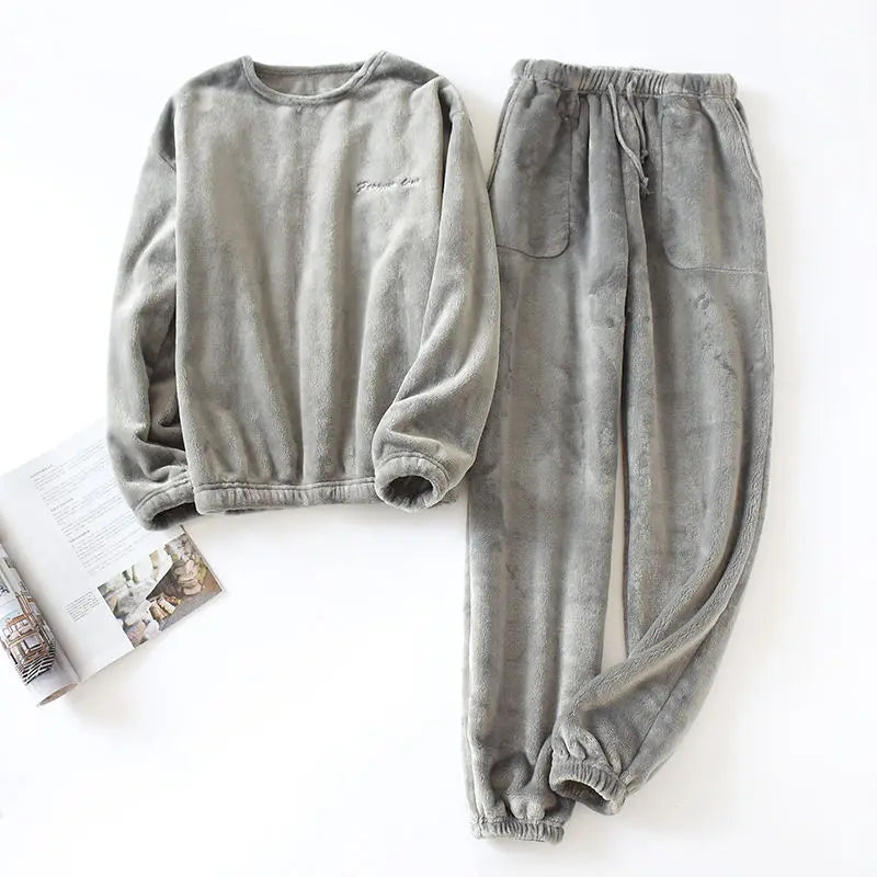 Soft Fleece 2-Piece Pajama Set for Men