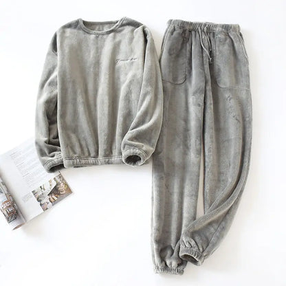 Soft Fleece 2-Piece Pajama Set for Men