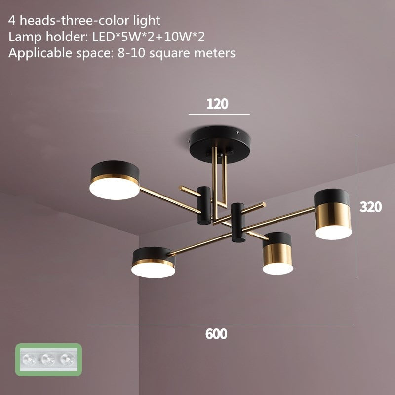 Elegant Gold Crystal Ceiling Chandelier