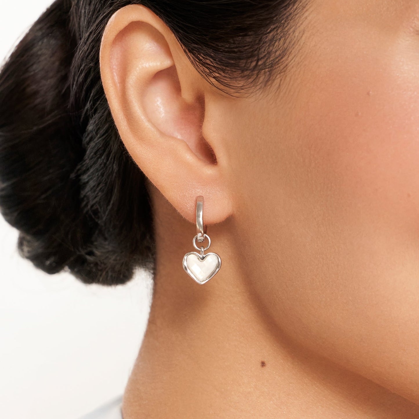 Sparkling White Quartz Drop Earrings