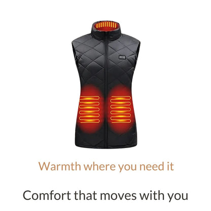 Warm Electric Vest for Women Outdoor Wear