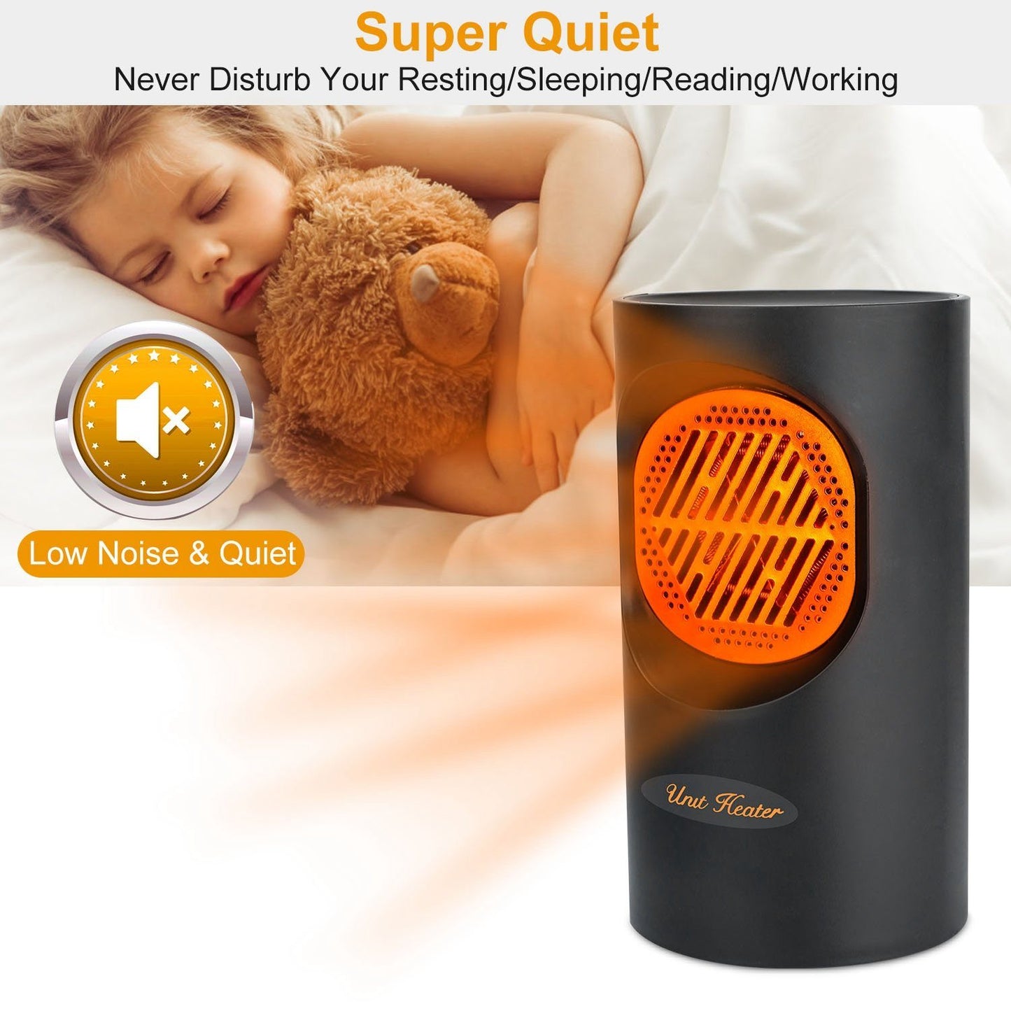 Space Saving 300W Electric Portable Heater