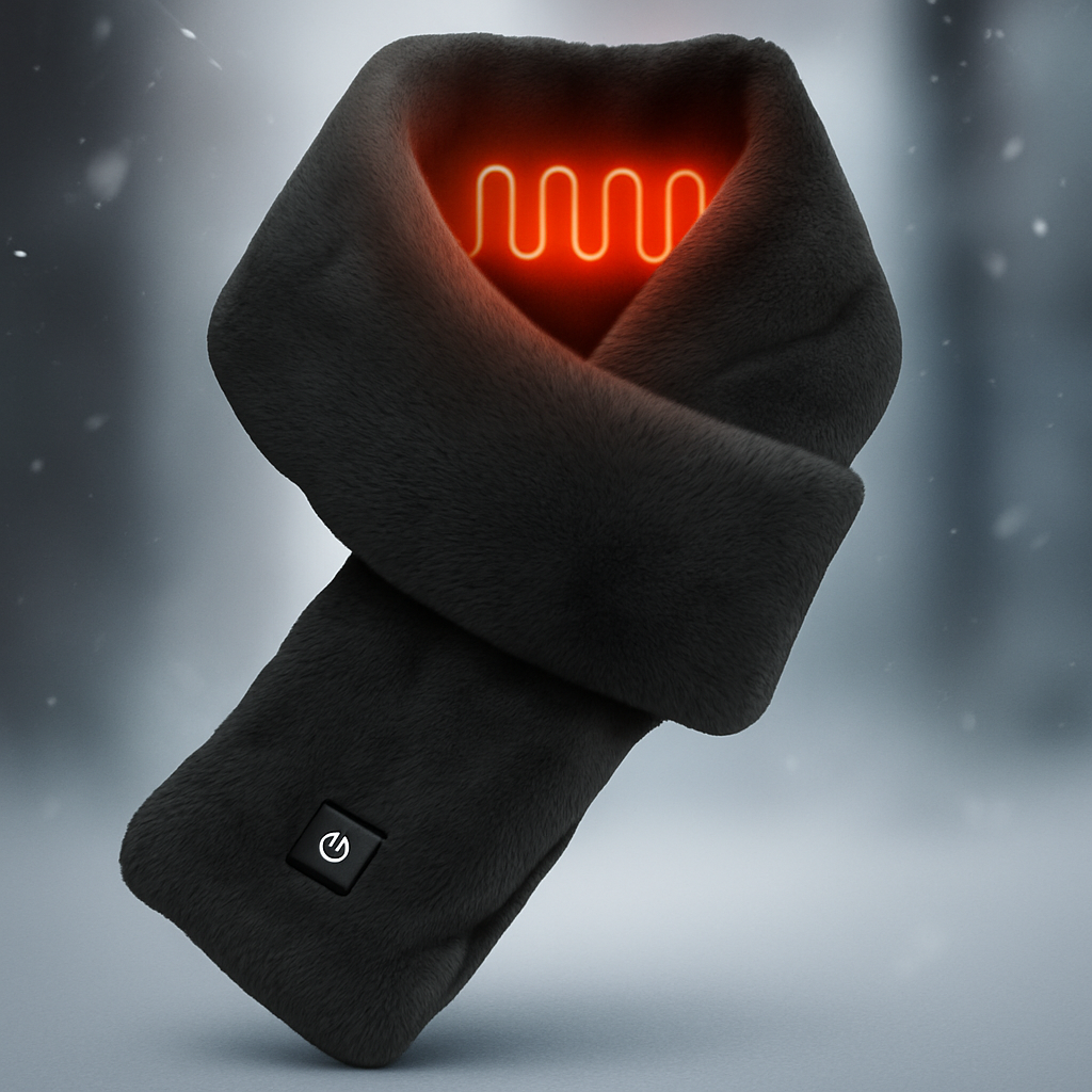 Cozy Heated Neck Scarf with Plush Fleece Lining - OutfitLondon