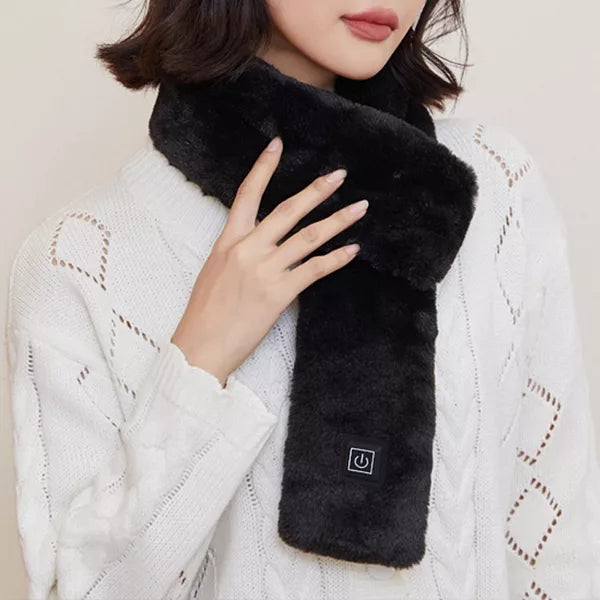 Cozy Heated Neck Scarf with Plush Fleece Lining